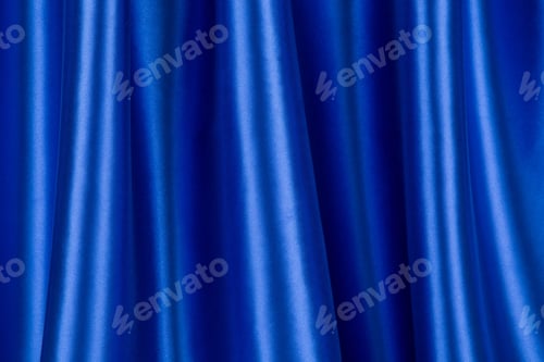 Preview: Blue silk drapery.