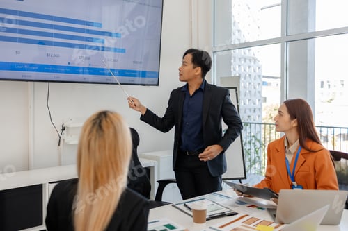 Preview: group of businessman are brainstorming about their business project