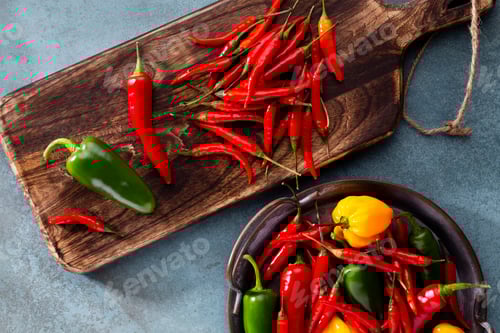 Preview: Red hot chili peppers pattern texture background.