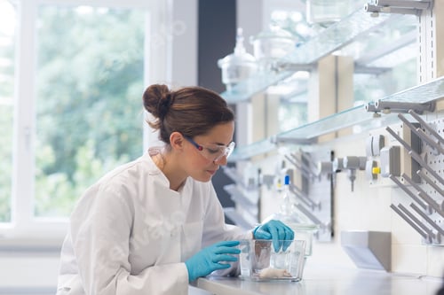 Preview: Scientist carefully conducting an experiment in a laboratory