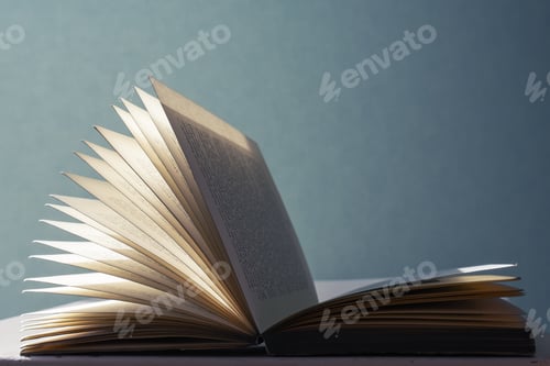 Preview: view of the book as back to school concept with copy space