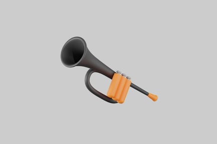 Preview: Cartoon trumpet musical instrument