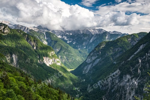 Preview: Beautiful valley in Julian Alps mountains, Slovenia
