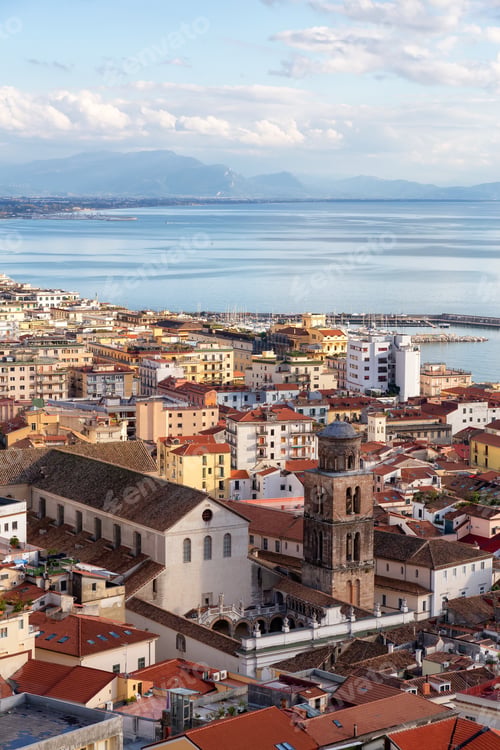 Preview: Port, Marina and City by the Sea. Salerno, Italy.
