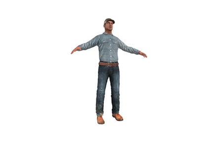 Preview: Figure with upright posture and outstretched arms
