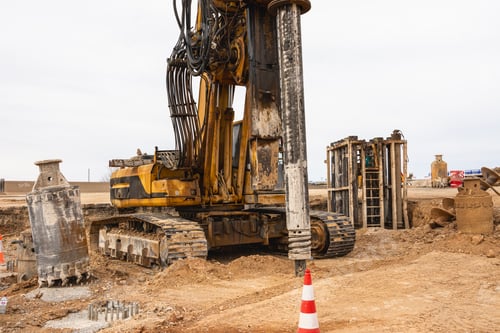 Preview: a construction site with machines and construction supplies in it's construction