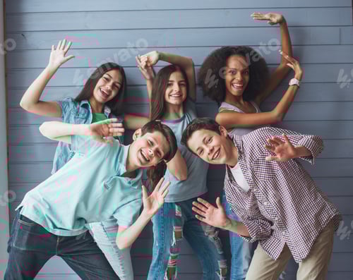 Preview: Happy teenage friends