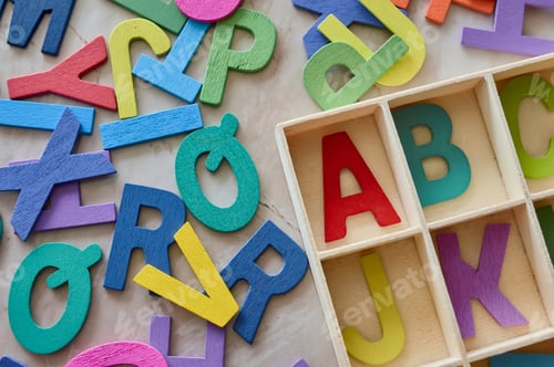 Preview: The colorful wooden alphabet toy