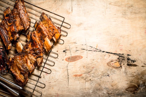 Preview: Pork ribs grilled on the grill.