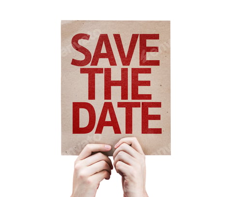 Preview: Save The Date Card Isolated On White Background