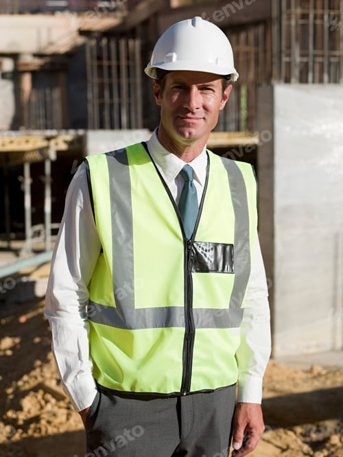 Preview: Confident construction manager on site