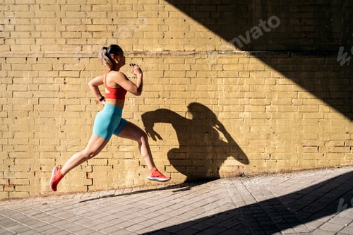 Preview: Fit Chinese Woman Running in the City