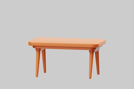 Preview: Simple orange wooden table design