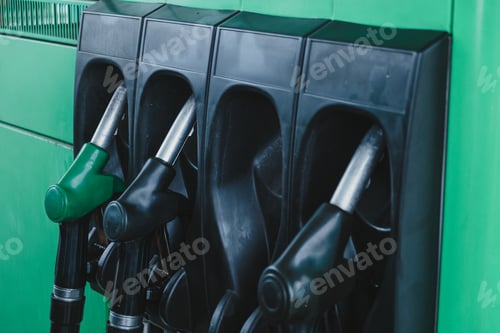 Preview: At a petrol station, there's a fuel oil gasoline dispenser