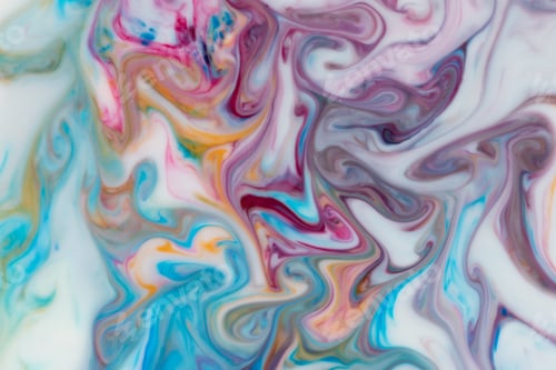 Preview: Abstract flow of liquid paints in mix
