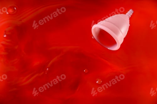 Preview: Pink reusable menstrual cup