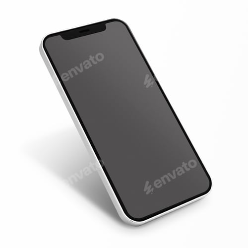 Preview: Smartphone with blank black screen innovative future technology