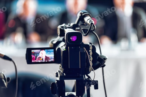 Preview: Professional Video Camera Filming a Corporate Event