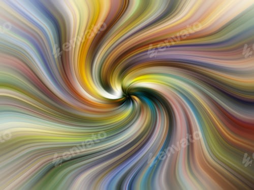 Preview: Digital art, abstract seamless background, wavy lines of colour from a central point