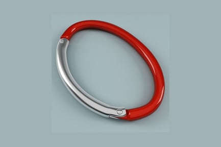Preview: Metal ring with attachment points and hook