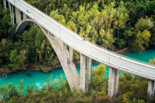 Preview: An arch bridge over the Soca River in Slovenia