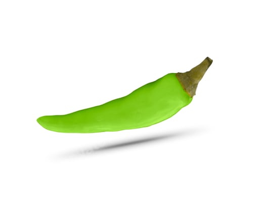 Preview: green pepper isolated on a white background