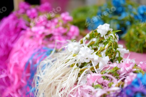 Preview: Vrbica orthodox holiday. Small bells, wreaths from willow branches and flowers selling near church.