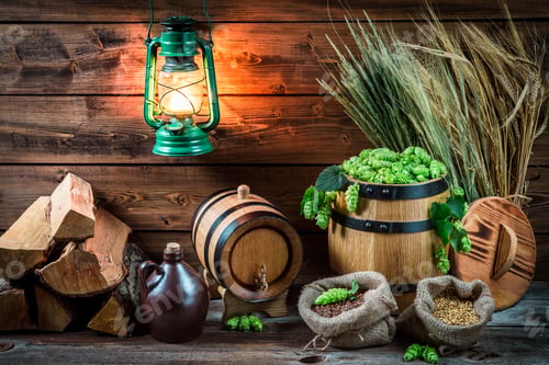 Preview: Cellar full of ingredients for fresh beer