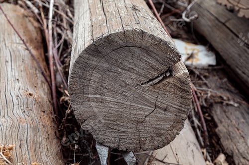 Preview: Closeup of rotten tree log