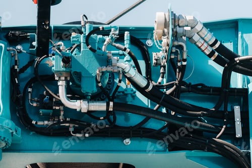Preview: Hydraulic crane engine.The control system of the crane engine.Lifting hydraulic Department on the