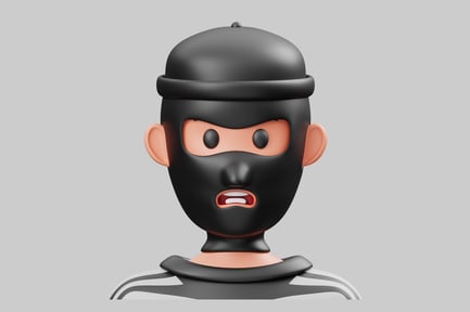 Aperçu: Voleur de bande dessinée avec masque