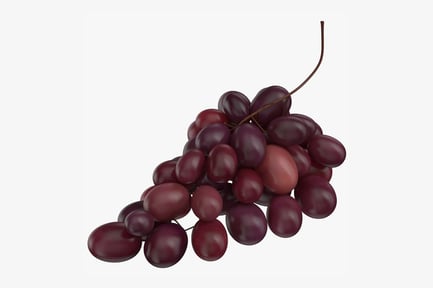 Preview: Dark Red Globe Grapes Bunch