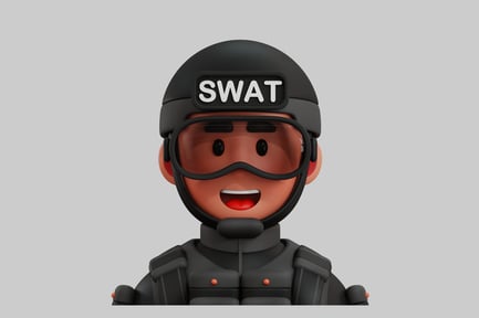 Preview: Cartoon swat character