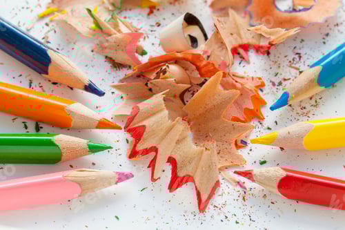 Preview: Colorful drawing pencils sharpened and ready for the school. Back to school concept