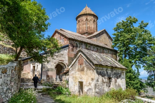 Preview: Exterior view of the medieval Sapara Monastery in the Akhaltsikhe District, Georgia.
