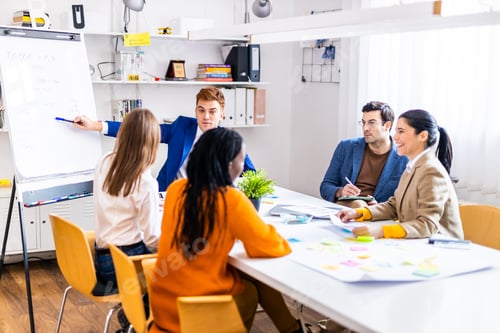Preview: Business team working in a start-up office