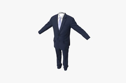 Preview: Single-breasted suit with notched lapel on mannequin