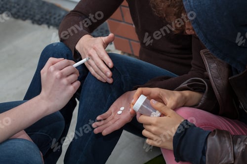 Preview: Drug Users Smoking And Taking Some Pills