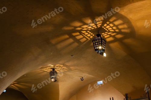 Preview: Antique lamps (chandeliers) in the cave dungeon