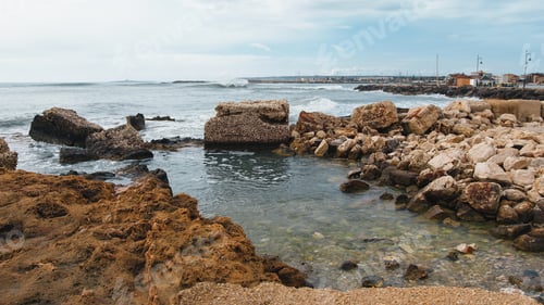 Preview: Sicilian Rocky Coastline with rough sea