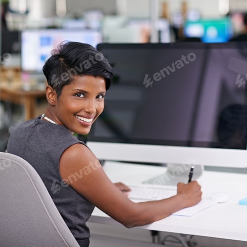 Preview: My projects are always a success. Shot of an attractive young woman businesswoman in her office.
