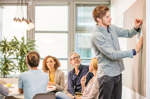 Preview: Digital design team discussing at conference table