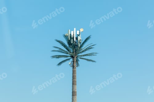Preview: Cellular telephone site on a artificial palm in Dubai