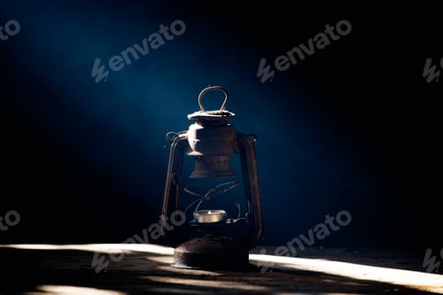 Preview: Halloween vintage lantern on a spooky night