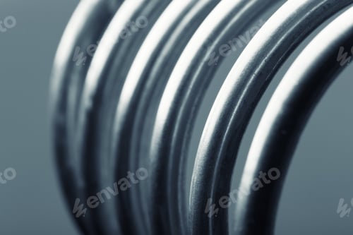 Preview: Aluminum Spiral Isolated On Gray Background