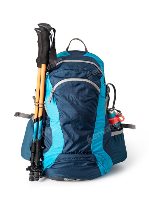 Preview: backpack and trekking poles