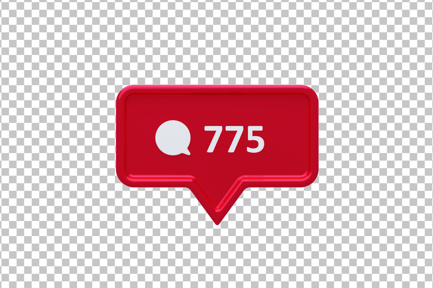 Preview: Notification Comment 3D Icon