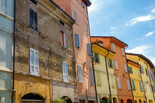Preview: Old houses in Sassuolo, Modena, Italy