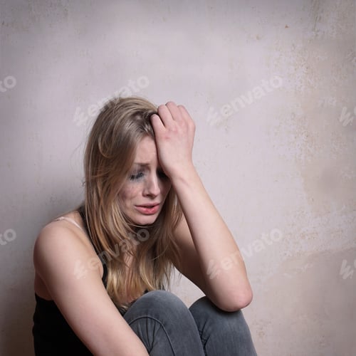 Preview: young woman crying