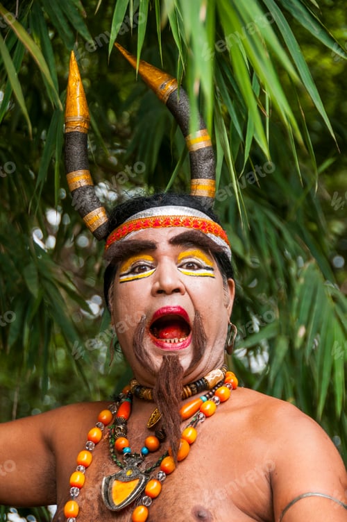 Preview: Portrait of Impressionist or Behrupiya, Traditional performing artist of India.